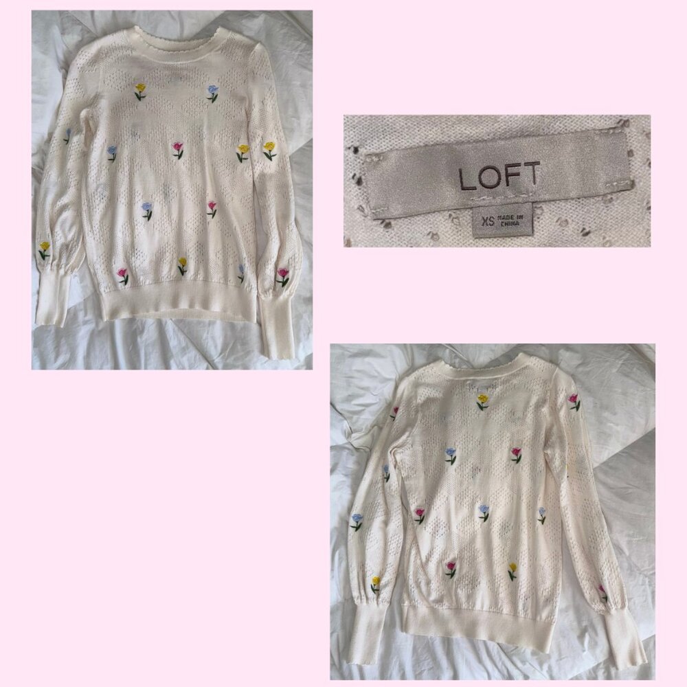 LOFT Floral Sweater
